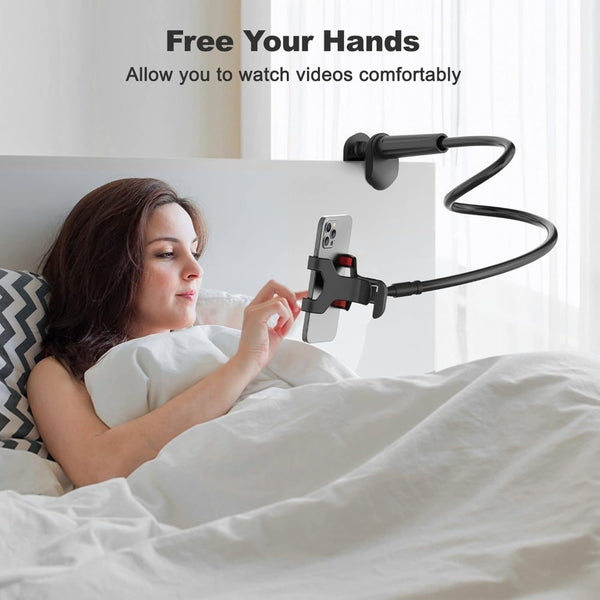 Newest Gooseneck Phone Holder 31in Long Flexible Lazy Arm Clip Adjustable Overhead Phone Mount For Phone