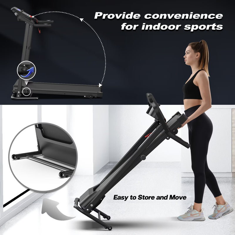 Home Folding Treadmill With Pulse Sensor