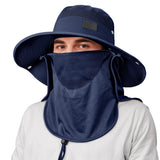 Sukeen Fishing Hat For Men Women, Wide Brim Outdoor Sun Protection With Detachable Neck Flap And Face Mask