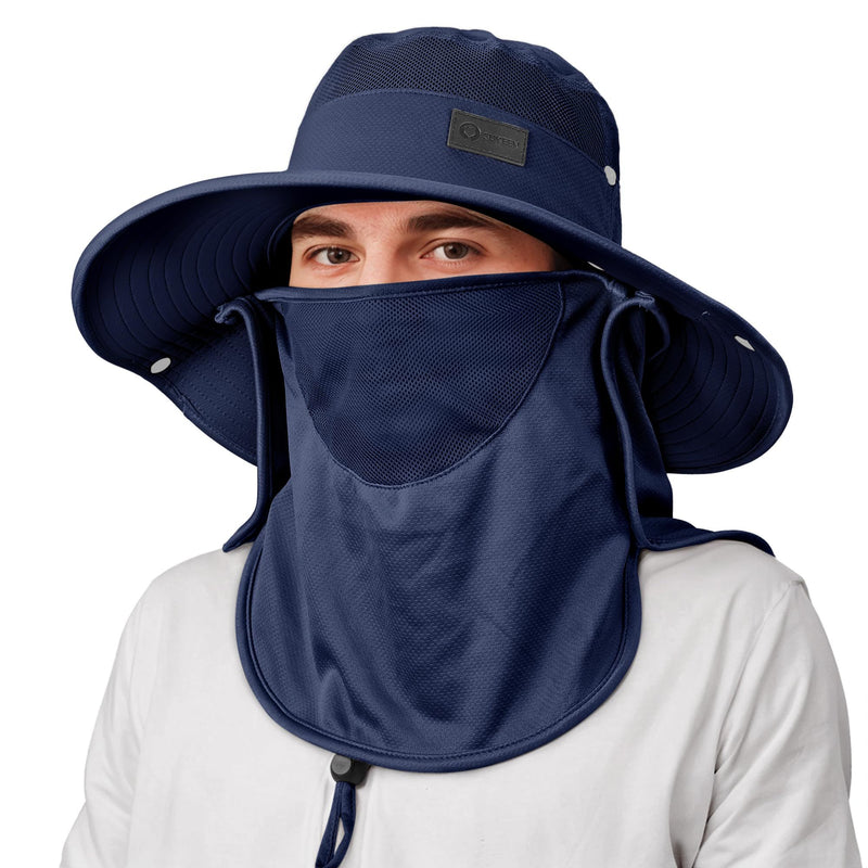 Sukeen Fishing Hat For Men Women, Wide Brim Outdoor Sun Protection With Detachable Neck Flap And Face Mask