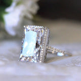 Bright Rectangular Eye-catching Ring Fashion Simple