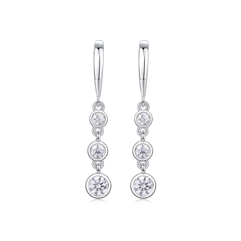 Classic Multi-diamond Set Moissanite Silver Earrings Luxury Fashion Diamond Earrings Stud Earrings