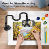 Newest Gooseneck Phone Holder 31in Long Flexible Lazy Arm Clip Adjustable Overhead Phone Mount For Phone